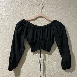 Brandy Melville off the shoulder long sleeve top